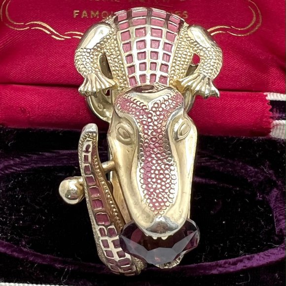Kafin, New York Vintage Alligator Clamper Bracelet - Picture 2 of 7
